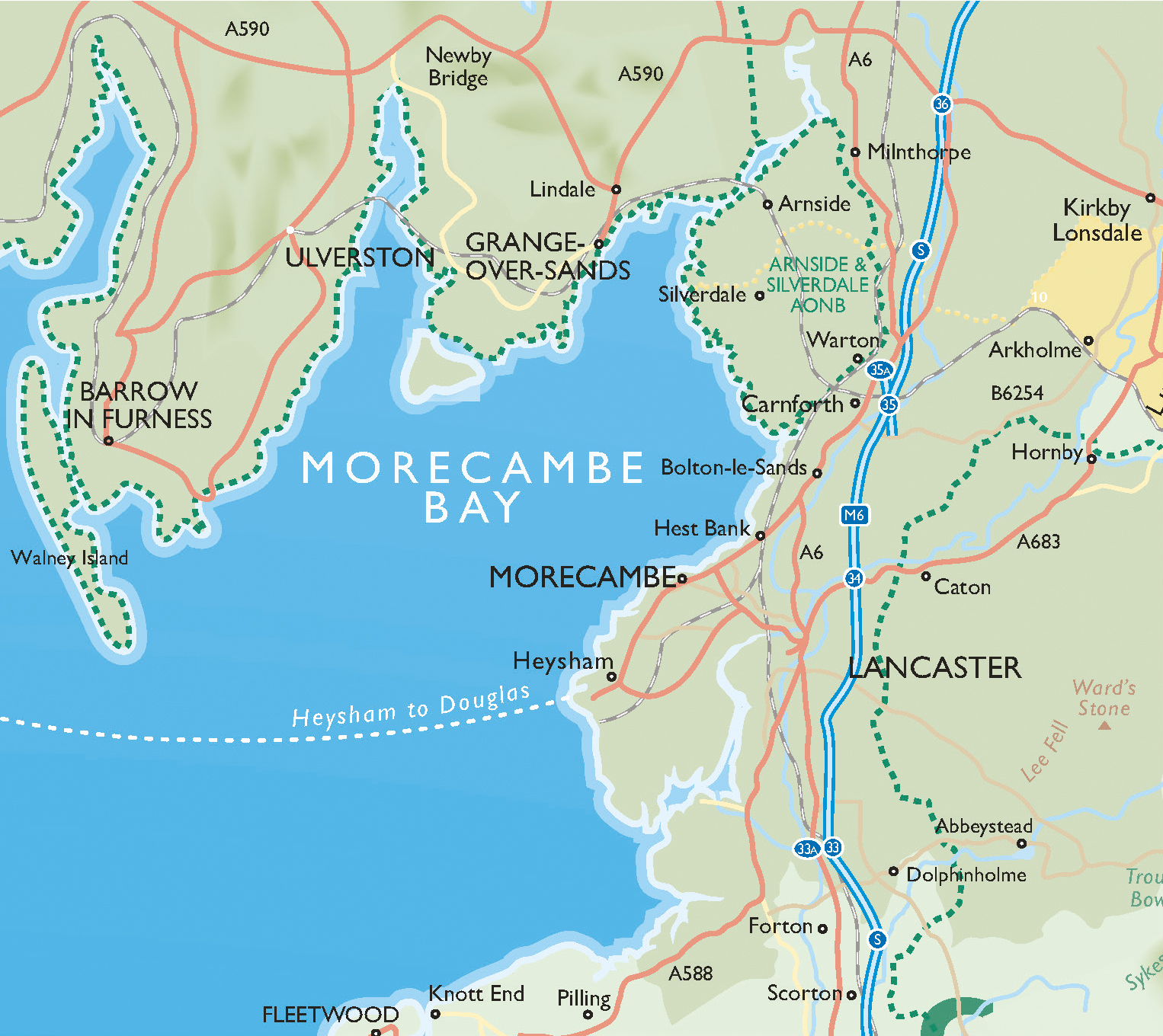 Morecambe Bay area map